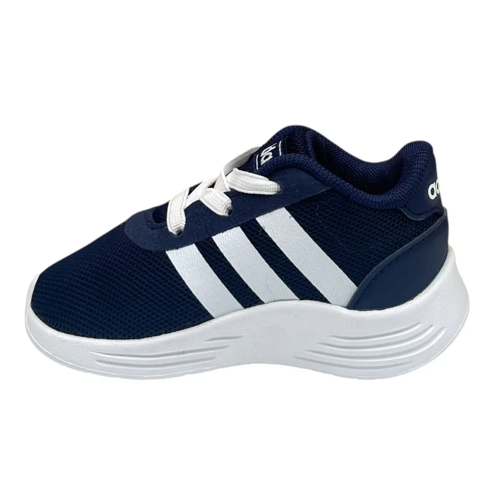 Adidas Baby Boys Slip on Athletic‎ Shoes Size 4 Navy Blue- White Lightweight